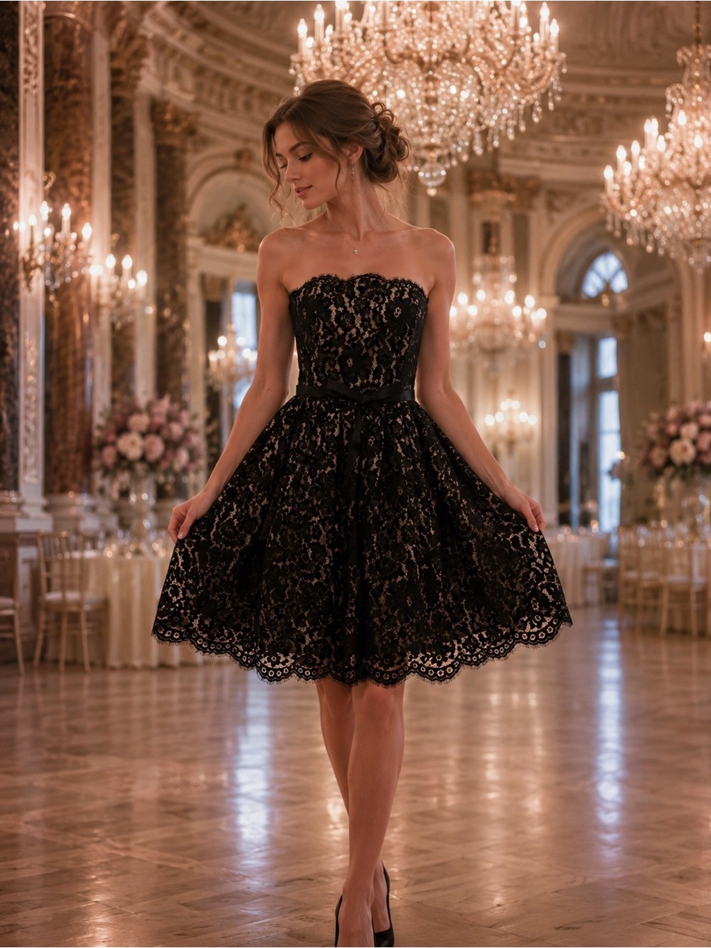 Neiman Marcus Robert Rodriguez Target Black Lace Sweetheart Party Dress Size 10
